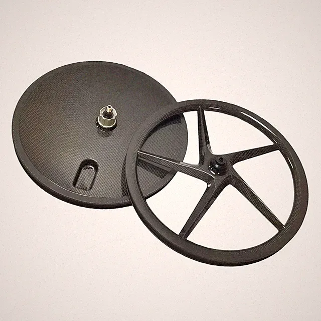 16 Inch 349 Front 5 Spokes Rear Full Disk Carbon Wheelset for Folding Bicycle