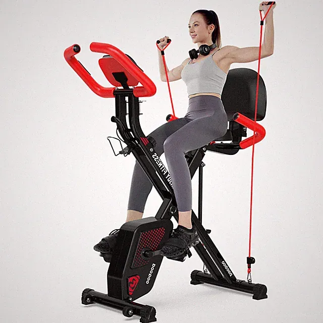 3in1 Foldable Exercise Bike Indoor Cycling Bike Magnetic Stationary Bike Fitness