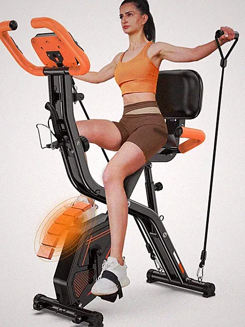 3in1 Foldable Exercise Bike Indoor Cycling Bike Stationary Bike Fitness Bike
