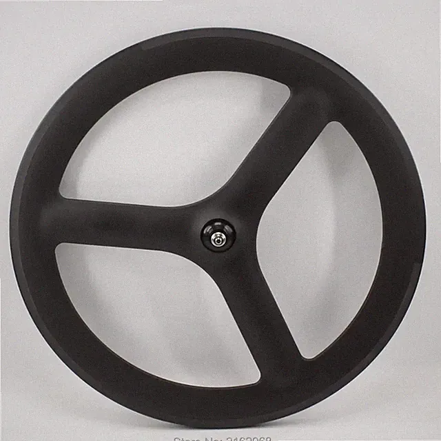 700C Fixed Gear Track Road Bike 3 Spokes Rim Integrated Carbon Bicycle Wheelsets