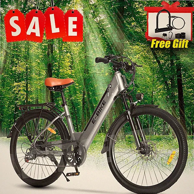 750W Ebike 26" Electric Bike Bicycle 28Mph CommuterTire Mountain Bikes Adults