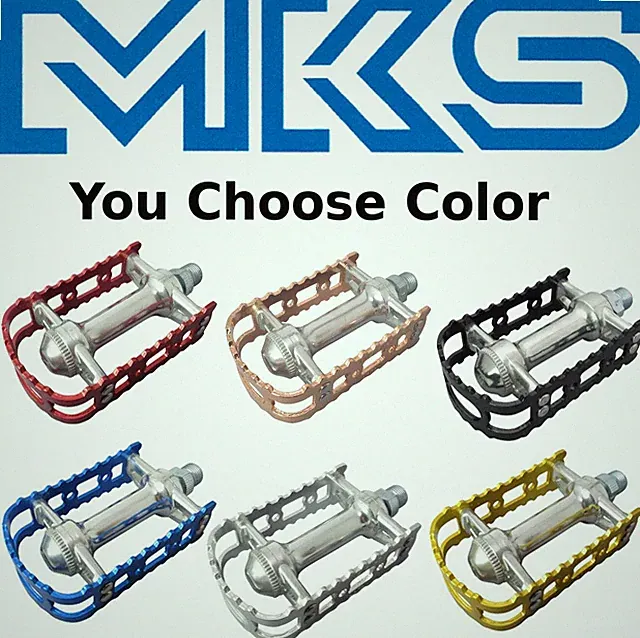 Classic MKS BM-7 Alloy BMX Wide Platform Bike Pedals Choose Your Color
