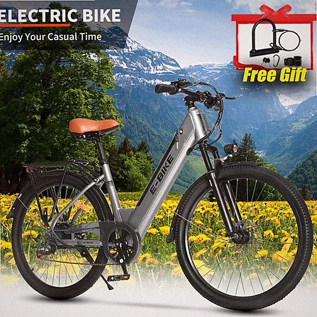 Ebike 26" Electric Bike Bicycle 25Mph Commuter Mountain Bikes Adults Travel