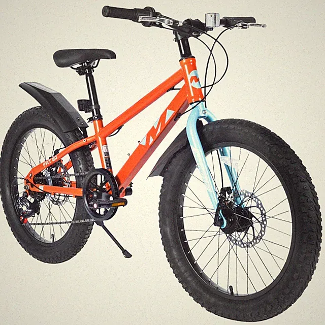 Mountain Bike 20 Inch 3" Wide Fat Tire Snow Mountain Bikes 7 Speeds Kids Bicycle
