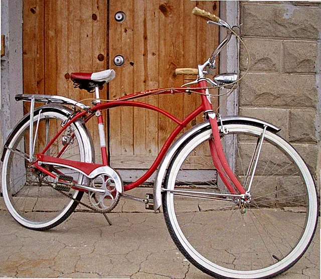 SCHWINN CORVETTE 1960s 3 SPEED CRUISER BICYCLE 26" IN RED NICE