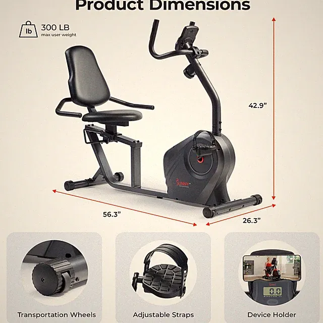 SMART Recumbent Exercise Bike Full Body Home Workout Machine Cycling Fitness