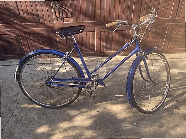 VINTAGE DUNELT Blue 3-Speed Women’s Cruiser Bicycle Bike Rare- MADE IN ENGLAND
