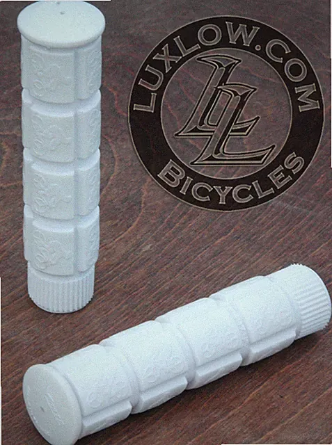White Fixie Track Bike Grips Fixed Gear Old School BMX Cruiser MTB Bicycle Grip